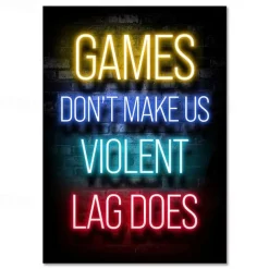Gaming Room Decoration Poster Wall Art Video Game Canvas Painting Playroom Neon Decor Picture for Gamer Boy Bedroom Prints Decor Without Frame