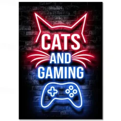 Gaming Room Decoration Poster Wall Art Video Game Canvas Painting Playroom Neon Decor Picture for Gamer Boy Bedroom Prints Decor Without Frame