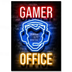 Gaming Room Decoration Poster Wall Art Video Game Canvas Painting Playroom Neon Decor Picture for Gamer Boy Bedroom Prints Decor Without Frame