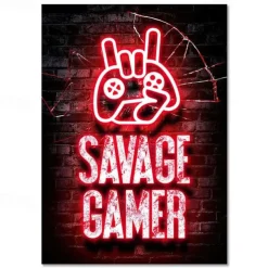 Gaming Room Decoration Poster Wall Art Video Game Canvas Painting Playroom Neon Decor Picture for Gamer Boy Bedroom Prints Decor Without Frame