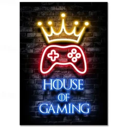 Gaming Room Decoration Poster Wall Art Video Game Canvas Painting Playroom Neon Decor Picture for Gamer Boy Bedroom Prints Decor Without Frame