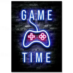 Gaming Room Decoration Poster Wall Art Video Game Canvas Painting Playroom Neon Decor Picture for Gamer Boy Bedroom Prints Decor Without Frame