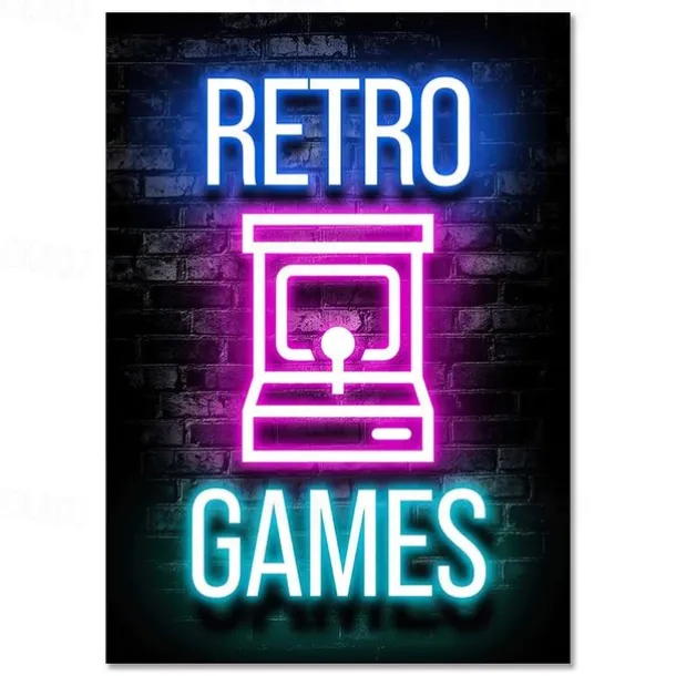 Gaming Room Decoration Poster Wall Art Video Game Canvas Painting Playroom Neon Decor Picture for Gamer Boy Bedroom Prints Decor Without Frame