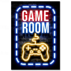 Gaming Room Decoration Poster Wall Art Video Game Canvas Painting Playroom Neon Decor Picture for Gamer Boy Bedroom Prints Decor Without Frame