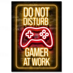 Gaming Room Decoration Poster Wall Art Video Game Canvas Painting Playroom Neon Decor Picture for Gamer Boy Bedroom Prints Decor Without Frame