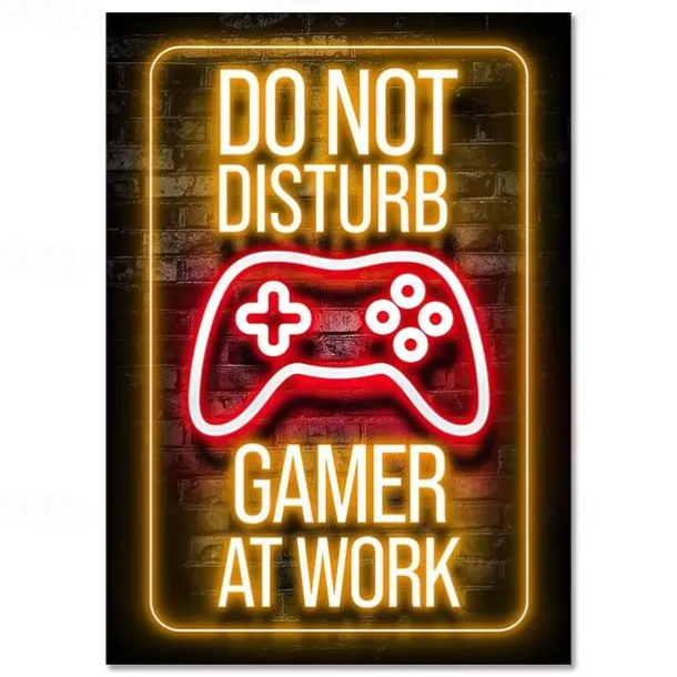 Gaming Room Decoration Poster Wall Art Video Game Canvas Painting Playroom Neon Decor Picture for Gamer Boy Bedroom Prints Decor Without Frame