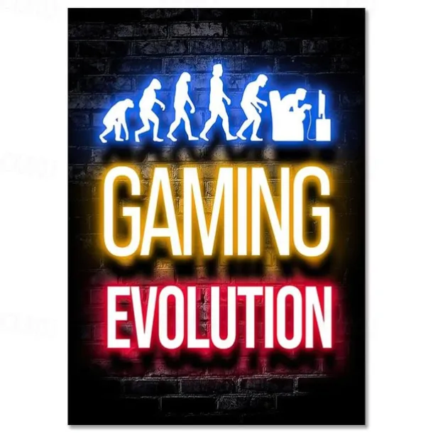 Gaming Room Decoration Poster Wall Art Video Game Canvas Painting Playroom Neon Decor Picture for Gamer Boy Bedroom Prints Decor Without Frame
