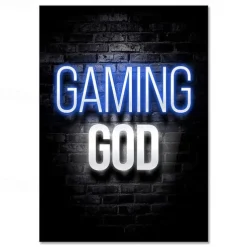 Gaming Room Decoration Poster Wall Art Video Game Canvas Painting Playroom Neon Decor Picture for Gamer Boy Bedroom Prints Decor Without Frame