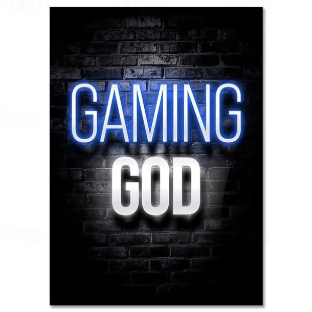 Gaming Room Decoration Poster Wall Art Video Game Canvas Painting Playroom Neon Decor Picture for Gamer Boy Bedroom Prints Decor Without Frame