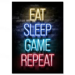 Gaming Room Decoration Poster Wall Art Video Game Canvas Painting Playroom Neon Decor Picture for Gamer Boy Bedroom Prints Decor Without Frame