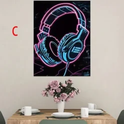 Gaming Wall Art Canvas Gaming Game Controller Prints and Posters Pictures Decorative Fabric Painting For Living Room Pictures No Frame