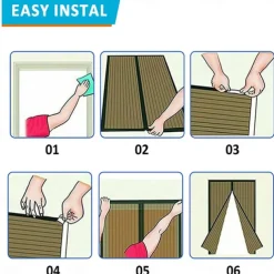 Garage Magnetic Screen Door Garage Door Screen Magnetic Closure Fiberglass Garage Screen Doors for Car Garage Pull Down for Patio, Porch, Window to Keep Bugs Out