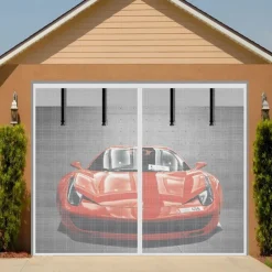 Garage Screen Door Magnetic Garage Door Screen Magnetic Closure Fiberglass Garage Screen Doors for Car Garage Pull Down for Patio, Porch, Window to Keep Bugs Out