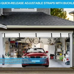 Garage Screen Door Magnetic Garage Door Screen Magnetic Closure Fiberglass Garage Screen Doors for Car Garage Pull Down for Patio, Porch, Window to Keep Bugs Out