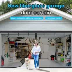 Garage Screen Door Magnetic Garage Door Screen Magnetic Closure Fiberglass Garage Screen Doors for Car Garage Pull Down for Patio, Porch, Window to Keep Bugs Out