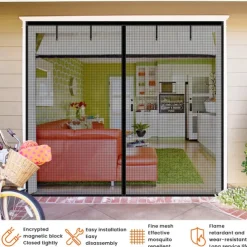 Garage Screen Door Magnetic Garage Door Screen Magnetic Closure Fiberglass Garage Screen Doors for Car Garage Pull Down for Patio, Porch, Window to Keep Bugs Out