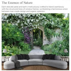 Garden Architecture Floral Hanging Tapestry Wall Art Large Tapestry Mural Decor Photograph Backdrop Blanket Curtain Home Bedroom Living Room Decoration