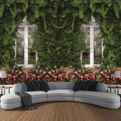 Garden Architecture Floral Hanging Tapestry Wall Art Large Tapestry Mural Decor Photograph Backdrop Blanket Curtain Home Bedroom Living Room Decoration