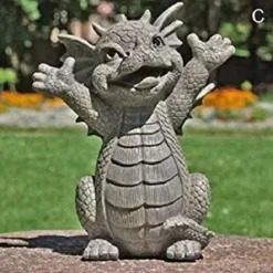 Garden Dragon Meditation Prayer Resin Ornaments Garden Resin Crafts Decoration