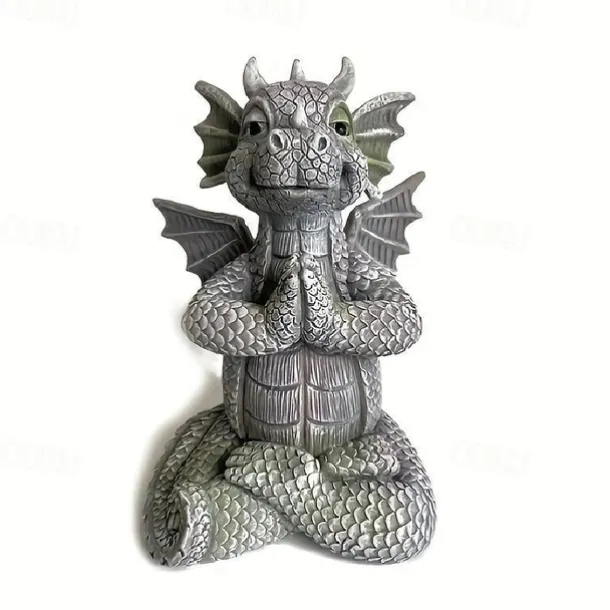 Garden Dragon Meditation Prayer Resin Ornaments Garden Resin Crafts Decoration