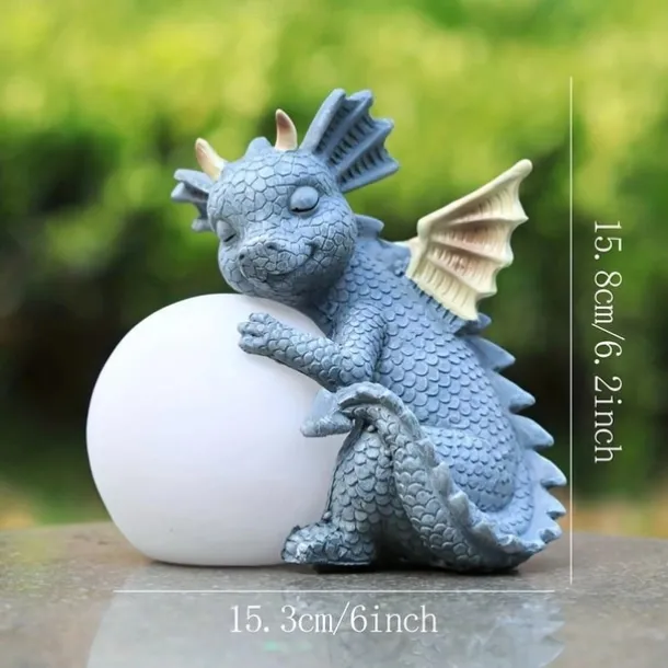 Garden Dragon Meditation Prayer Resin Ornaments Garden Resin Crafts Decoration