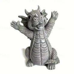 Garden Dragon Meditation Prayer Resin Ornaments Garden Resin Crafts Decoration