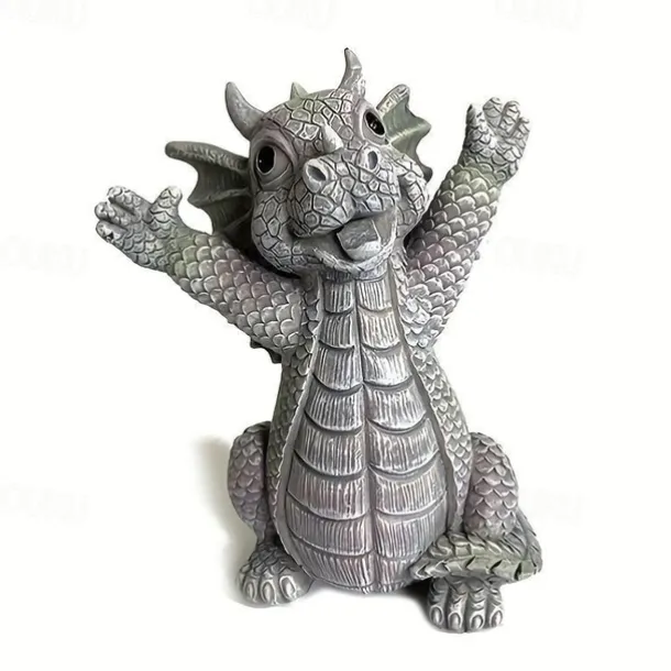 Garden Dragon Meditation Prayer Resin Ornaments Garden Resin Crafts Decoration