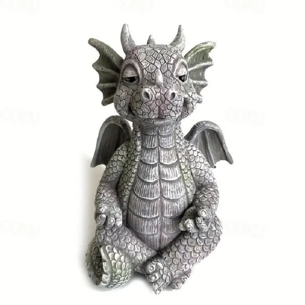 Garden Dragon Meditation Prayer Resin Ornaments Garden Resin Crafts Decoration