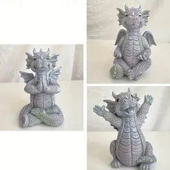 Garden Dragon Meditation Prayer Resin Ornaments Garden Resin Crafts Decoration