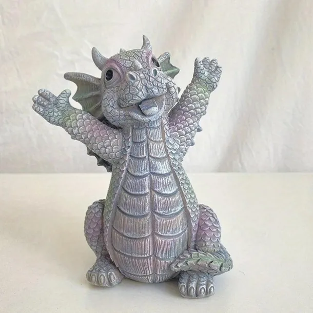 Garden Dragon Meditation Prayer Resin Ornaments Garden Resin Crafts Decoration