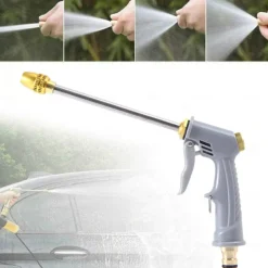Garden Hose Nozzle,High Pressure 360° Rotaing Brass Metal Water Adjustmen Sprayer Gun, for Lawn & Garden,Washing Cars,Watering Garden Car Accessories