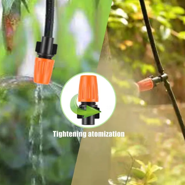 Garden Irrigation System 164FT 200 Pack Drip Irrigation Kit 1/4" Blank Distribution Tubing Watering Drip Kit Automatic Irrigation Equipment for Garden Greenhouse, Flower Bed,Patio,Lawn