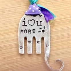 Garden Marker Friendship Gift, Silver Stamped Spoon Plant Markers, Silver Plate Stamped Spoon Garden Markers, Garden Art Marker, Plant Lover Garden Decoration