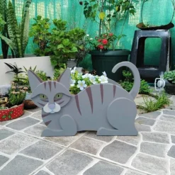 Garden Planters,Cute Dog Cat Animal Shaped Cartoon Flower Planter,Succulent Planter for Living Or Artificial Plants for Home Balcony,Garden Decoration