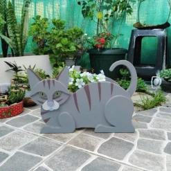 Garden Planters,Cute Dog Cat Animal Shaped Cartoon Flower Planter,Succulent Planter for Living Or Artificial Plants for Home Balcony,Garden Decoration