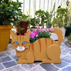 Garden Planters,Cute Dog Cat Animal Shaped Cartoon Flower Planter,Succulent Planter for Living Or Artificial Plants for Home Balcony,Garden Decoration