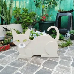 Garden Planters,Cute Dog Cat Animal Shaped Cartoon Flower Planter,Succulent Planter for Living Or Artificial Plants for Home Balcony,Garden Decoration