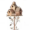Garden Stakes Metal Decor with Pole Outdoor Stake for Patio Backyard Patio Outdoor Garden Decoration and Birdhouse Lovers Courtyard Backyard (2CM Hole)