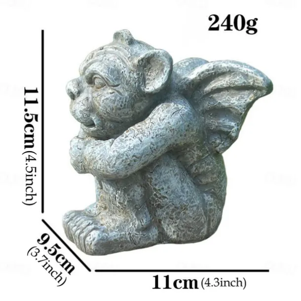 Gargoyle Gothic Decor Statue, Gargoyle Garden Guardian Sculpture, Medieval Gargoyle Mantel Office Bedroom Garden Decoration