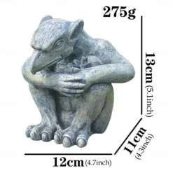 Gargoyle Gothic Decor Statue, Gargoyle Garden Guardian Sculpture, Medieval Gargoyle Mantel Office Bedroom Garden Decoration