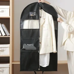 Garment Bag Suit Bags for Travel and Storage Gusseted Zippered Suit Cover Protector with 2 Large Pockets and 2 Carry Handles