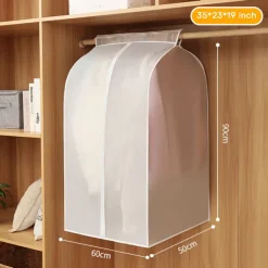Garment Bags Dust Cover PEVA Clothes Cover Transparent Coat Hanging Clothes Storage Bag Premium Thickened Clothing Organizer Moisture-proof Dust-proof Clothes Cover