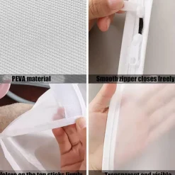 Garment Bags Dust Cover PEVA Clothes Cover Transparent Coat Hanging Clothes Storage Bag Premium Thickened Clothing Organizer Moisture-proof Dust-proof Clothes Cover