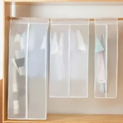 Garment Bags Dust Cover PEVA Clothes Cover Transparent Coat Hanging Clothes Storage Bag Premium Thickened Clothing Organizer Moisture-proof Dust-proof Clothes Cover