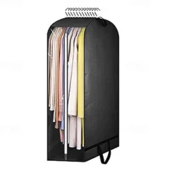 Garment Bags for Hanging Clothes Storage, Gusseted Clear 43" Suit Bags for Closet Storage with Handles, Garment Covers for Coats, Jackets, Sweaters