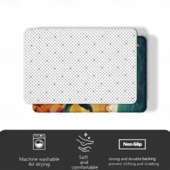 Geometric Abstract Runner Rug Kitchen Mat Non-Slip Oil Proof Rug Indoor Outdoor Mat Bedside Bedroom Decor Bathroom Mat Entrance Rug Door Mat