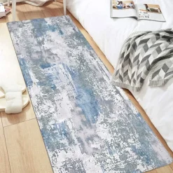 Geometric Abstract Runner Rug Kitchen Mat Non-Slip Oil Proof Rug Indoor Outdoor Mat Bedside Bedroom Decor Bathroom Mat Entrance Rug Door Mat
