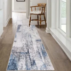 Geometric Abstract Runner Rug Kitchen Mat Non-Slip Oil Proof Rug Indoor Outdoor Mat Bedside Bedroom Decor Bathroom Mat Entrance Rug Door Mat