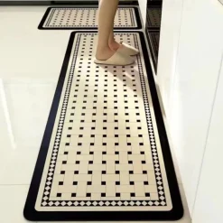 Geometric Area Rug Kitchen Mat Non-Slip Oil Proof Floor Mat Livingroom Rug Indoor Outdoor Mat Bedroom Decor Bathroom Mat Entrance Rug Door Mat