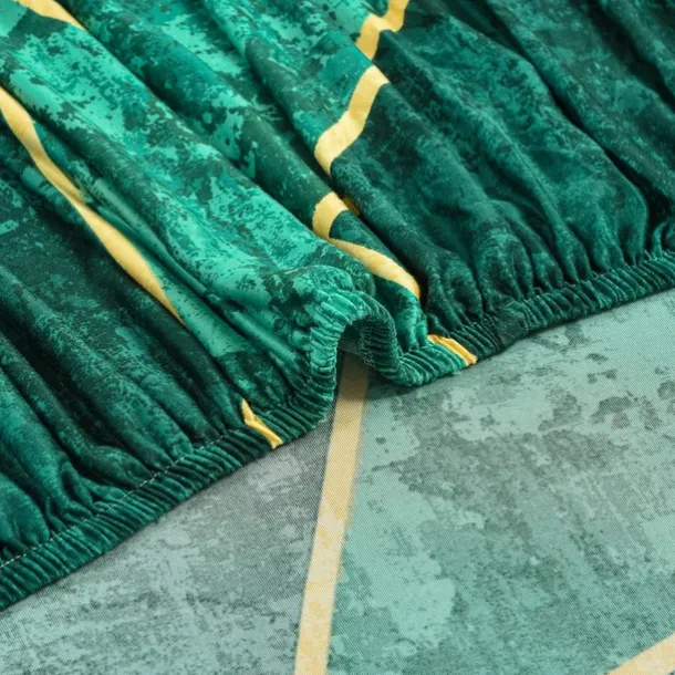 Geometric Color Blocks Sofa Cover Elastic Sofa Slipcover L Shaped Couch Cover Furniture Protector for Bedroom Office Living Room Home Decor